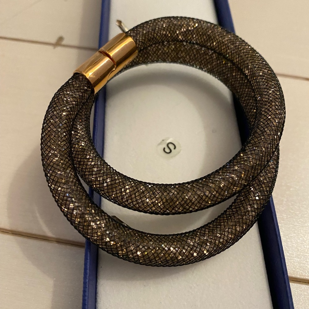 Swarovski stardust double wrap crystal bracelet new in box size S
